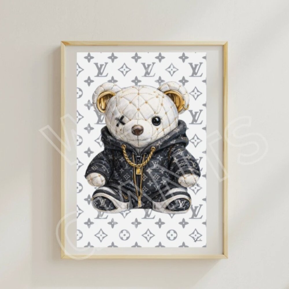 Louis Vuitton Teddy Bear 11x17 Art Print